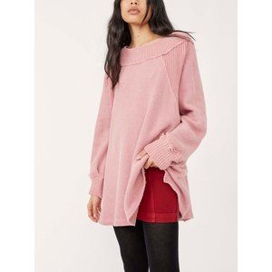 Free People Pink Tunic Sweater